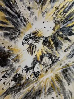 鷹の絵 絵の具 絵画 - メルカリ