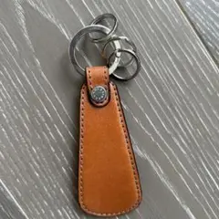 オレンジレザー靴べらと型キーホルダー