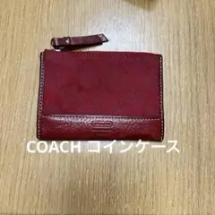 COACH コインケース 赤 ロゴ