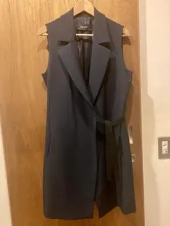 ZARA BASIC ブラックロングベスト