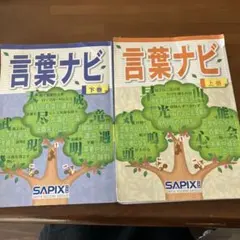 サピックス言葉ナビ上下巻のサムネイル