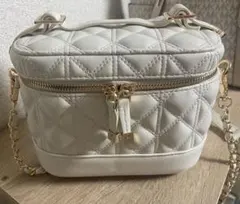 RANDA キルティング2WAYバニティバッグ ホワイト