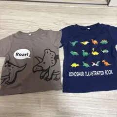 恐竜Tシャツ　二枚セット　80
