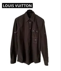 【希少】LOUIS VUITTON ステッチ シャツ ブラウン 41 / 16のサムネイル