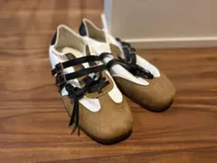 ブラウンホワイト スエード スニーカー