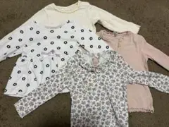 80 女の子 まとめ売り トップス 4着セット 保育園着 普段着