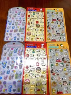 【新品】スヌーピー シール 6点セット PEANUTS ステッカー