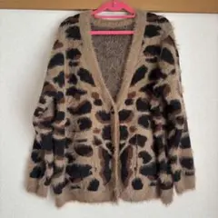 ヒョウ柄フワフワカーディガン 長袖
