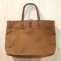キャンバストートバッグ ブラウン