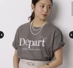 【新品】JUSGLITTY ジャスグリッティー ロゴTシャツ チャコールグレーのサムネイル