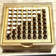 無垢材 木製オセロ 真鍮 リバーシ 6×6 ウォールナット/ボードゲーム