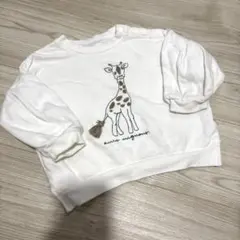 バースデー cottoli キリン刺繍 トレーナー 90cm