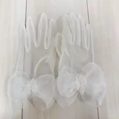 TAKAMI BRIDAL　ウェディンググローブ リボン付き