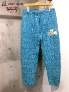 新品 Looney Tunes Teddy Fresh 総柄 スウェットパンツ