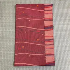 名古屋帯 帯 正絹 赤系 横段柄 カジュアル 0219-6-C3