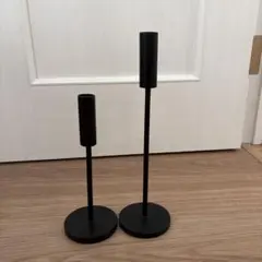H&M HOMEアイアンキャンドルスタンド2個セット　黒のサムネイル