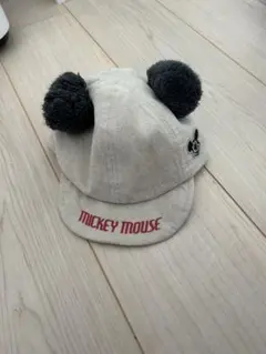 ミッキーマウス 耳付きベビー帽子48cm
