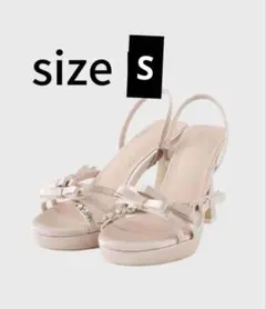 m me eme Ribbon strap bijou line mule M - メルカリ