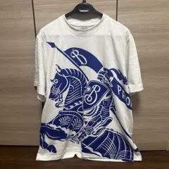 BURBERRY Tシャツ 馬上の騎士 ホワイト✖︎ブルーのサムネイル