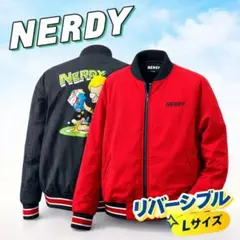 【韓国限定】NERDY ノルディ リバーシブル ブルゾン L 黒赤