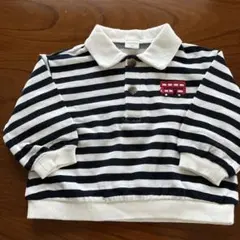 SIMPLE FREE ストライプ ポロシャツ 80