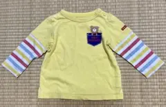 ミキハウス　ホットビスケッツ　Tシャツ　80 黄色　くま