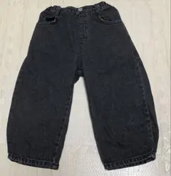 韓国子供服　オートミール　oatmeal デニム　デニムパンツ　M 100 黒