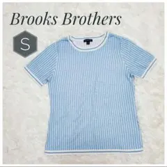 Brooks Brothers サマーニットS コットンシルク 水色 半袖のサムネイル