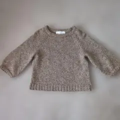 bulle de savon シルクブレンド クルーネック 7分袖 ニット