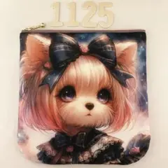 1125.ヨーキー パネル生地 ふかふかポーチ
