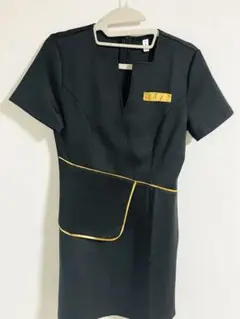エステ ブラック 半袖 ミニワンピース