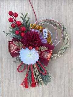 NO.360しめ縄 しめ縄リース お正月飾り　　しめ飾り 2026