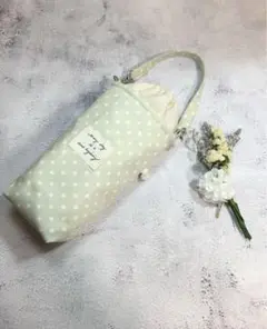 刺繍生地のペットボトルカバー ハンドメイド ピンク 保冷 保温 P212