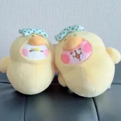 カナヘイの小動物 ピスケとうさぎの湯 ぬいぐるみマスコット 2点セット