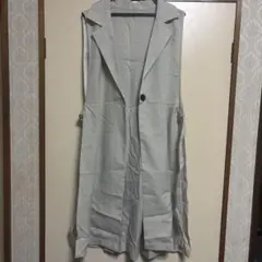 ページュ ロングベスト ジレ　M 春服　夏服