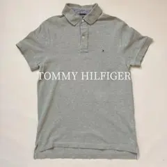 TOMMY HILFIGER ポロシャツ メンズ グレー ストライプ M 半袖のサムネイル