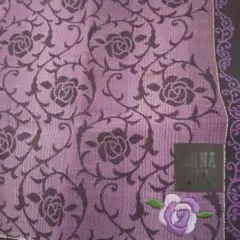 新品未使用ANNA SUI バラ模様ハンカチ 紫