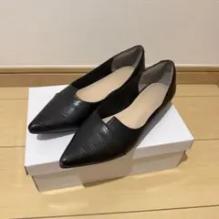アミアミ パンプス フラット ブラック FX2013