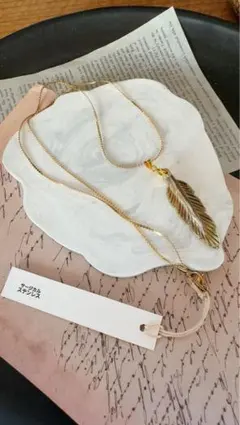 handmade/シェルチャームネックレス(サージカルステンレス)