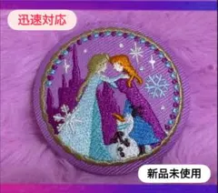 新品未使用♡ディズニー刺繍缶バッジアナ雪
