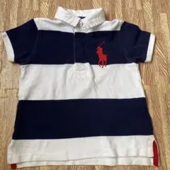 ラルフローレン　ビックポニー刺繍　ボーダー　ポロシャツ　2T 90