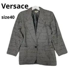 Versace ハウンドトゥース柄 テーラードジャケット　vintage