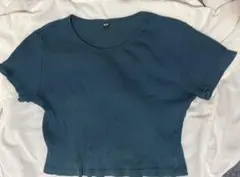 ユニクロ ドロップドTシャツ　緑色