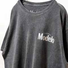 モデロ ロゴ Tシャツ グレー 灰色 L 古着