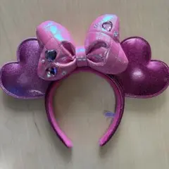 ディズニー ミニー カチューシャ ピンク パルパルーザ 美品