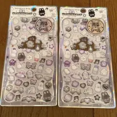 正規品　光るジュエルプチドロップ　ストーンつき　しろくろドロップ 2枚