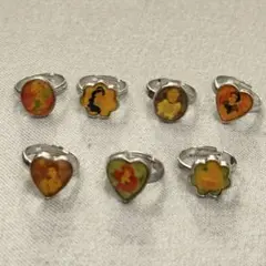 ディズニープリンセス指輪リングセットシルバー風