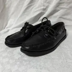 ジーエイチバス　デッキシューズ　黒　UK9　US10　EU43　28cm