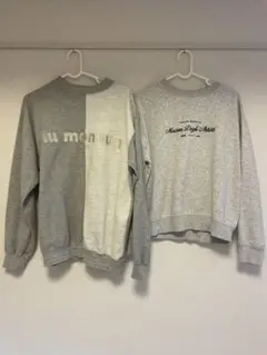 秋服まとめ売り　グレー　バイカラートレーナー　スウェット
