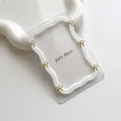 レジンデコ 硬質ケース トレカケース B8 推し活 うねうね 白 ゴールド